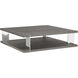 Daria 59 X 59 inch Smoke Brown / Polished Coffee Table